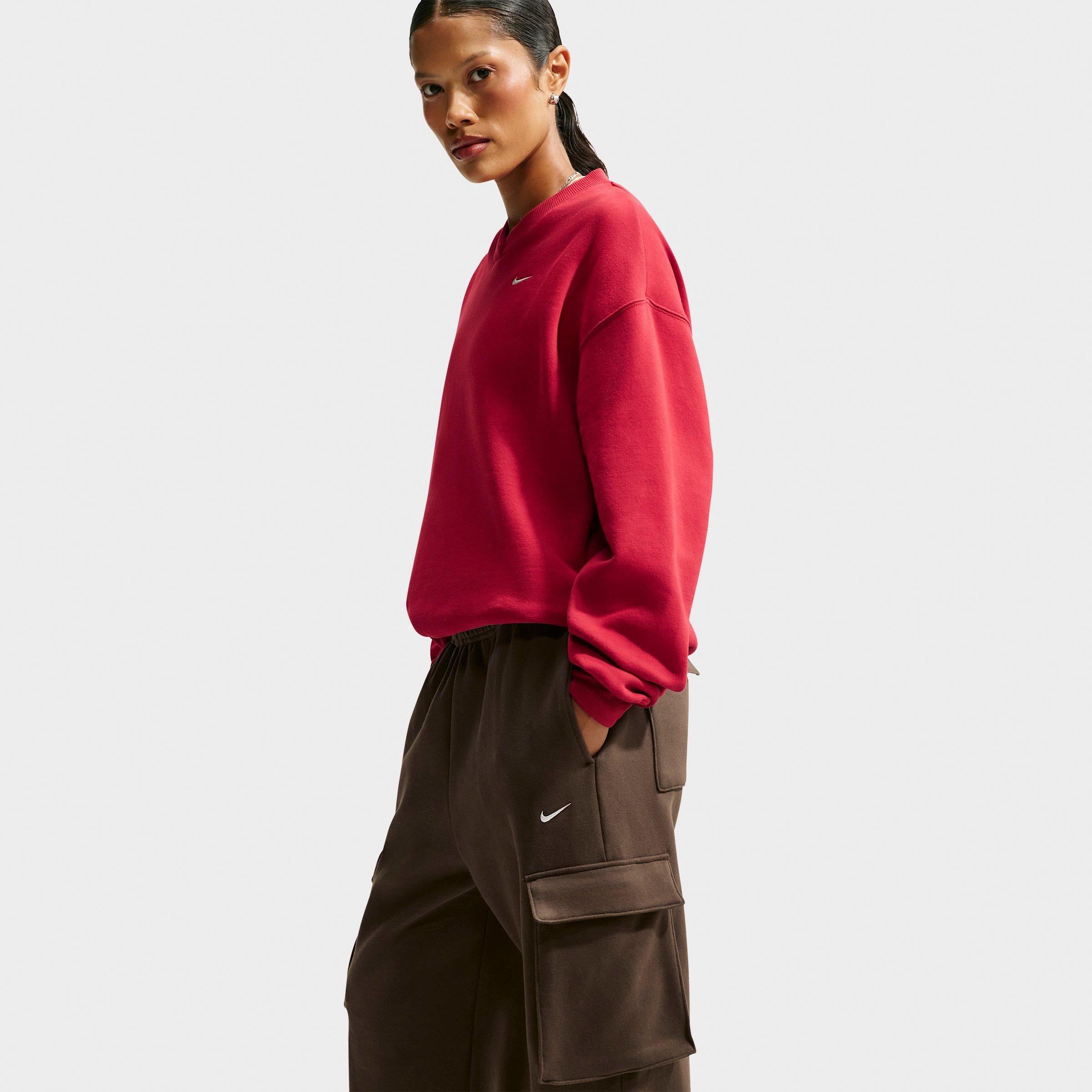 Women's Nithtke Studio Fleece Medium-Weight High-Rise Oversized Cargo Pants - Dark Hazel/Sail