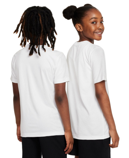 Nike Boys' and Girls' 6-20 Legend Dri-FIT Logo Graphic T-Shirt - White