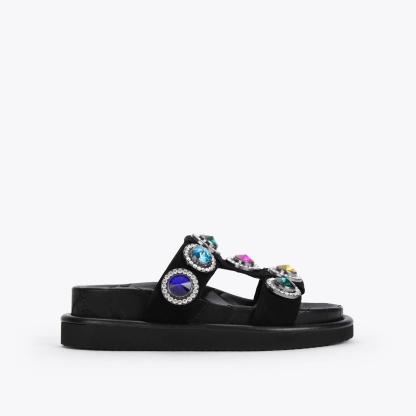 Kurt Geiger London Orson Crystal Sandal - Black