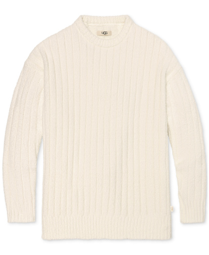 UGG Women's Riz Ribbed Long-Sleeve Knit Sleep Top - Cream