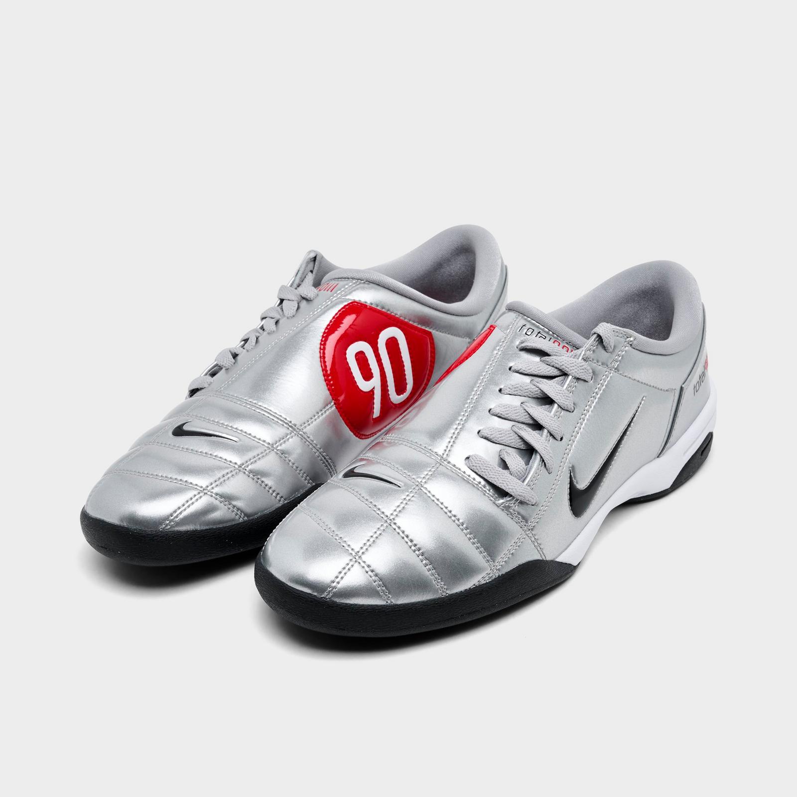 Men's Nike Total 90 Casual Shoes - Metallic Silver/Black