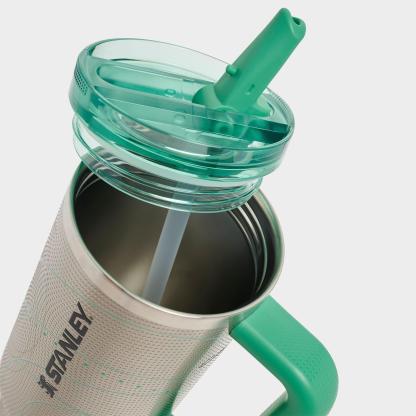 Stanley x Caitlin Clark Quencher ProTour Flip Straw Tumbler (30 oz) - Silver/Green