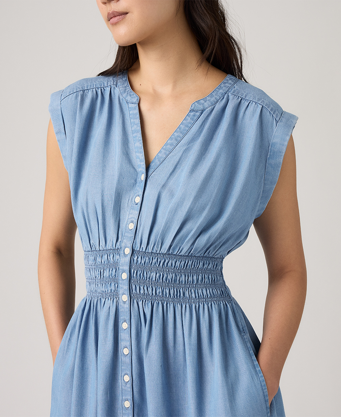Levi's Women's Beatrice Button-Front Midi Dress - Daqws I Sea You