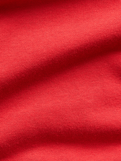 VintageSoft Terry Oversized Wedge Zip Hoodie - Red