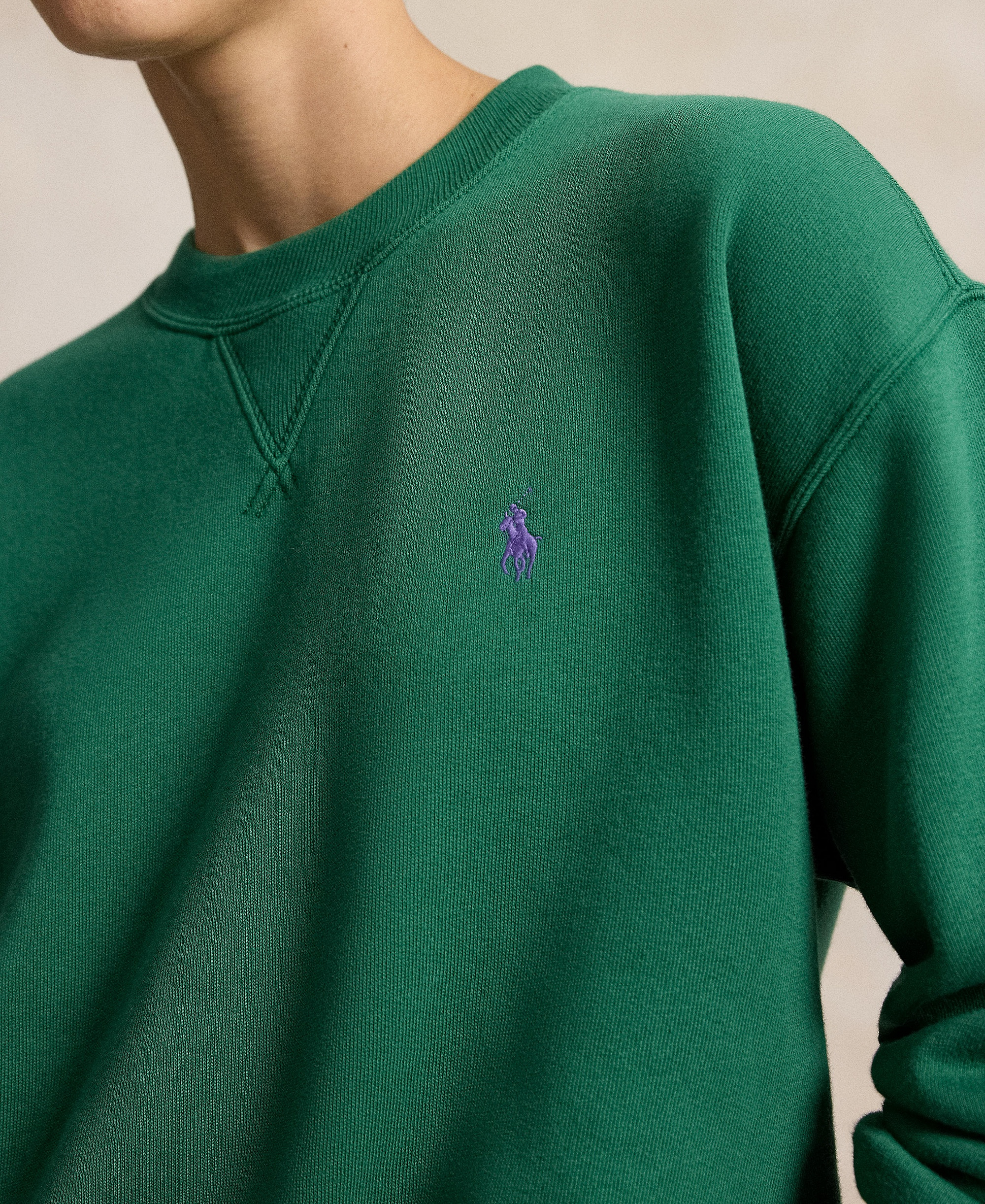 Polo Ralph Lauren Women's Lightweight Fleece Crew Neck Sweatshirt - Bush Green