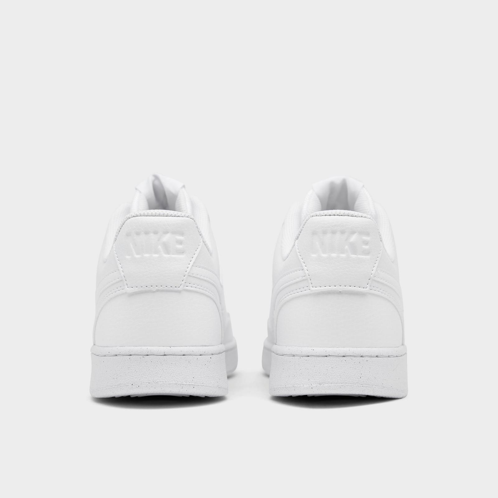 Men's Nike Court Vision Low Next Nature Casual Shoes - White/White/White