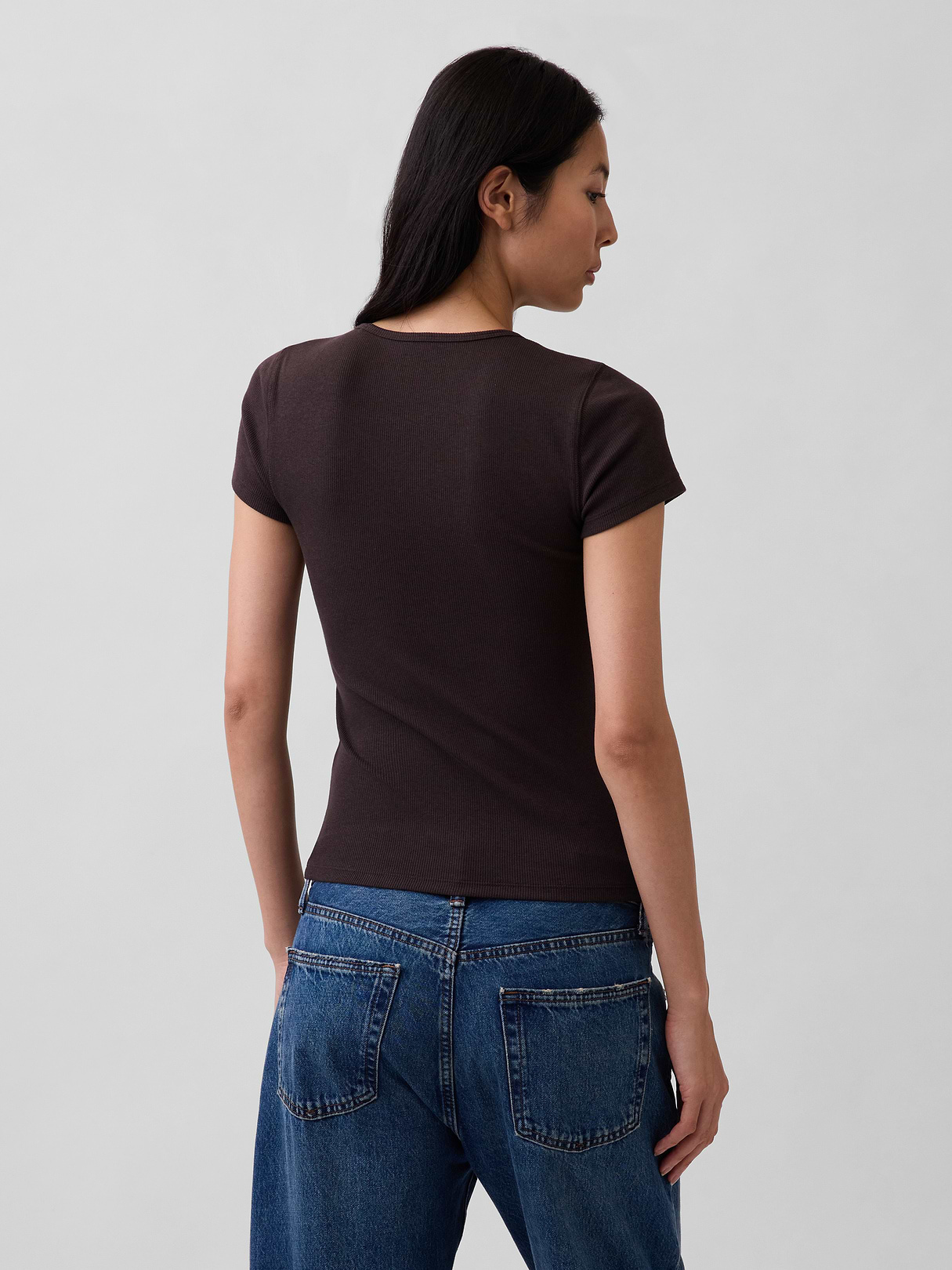Modern Rib T-Shirt - Terra brown