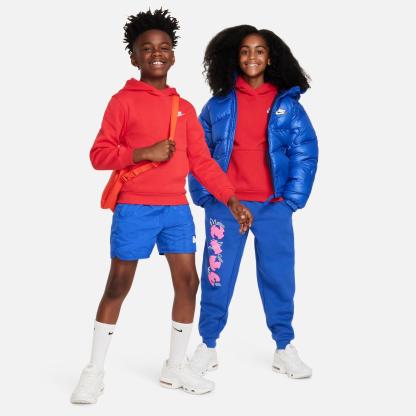 Big Kids' Nithtke Sportswear Club Fleece Pullover Hoodie - University Red/White