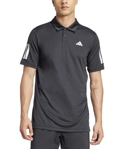 adidas Men's Club Tennis Climacool 3-Stripes Polo Shirt - Black
