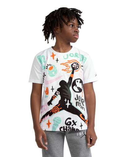 Boys' 8-20 Air Jordan World Tour Short-Sleeve T-Shirt - White