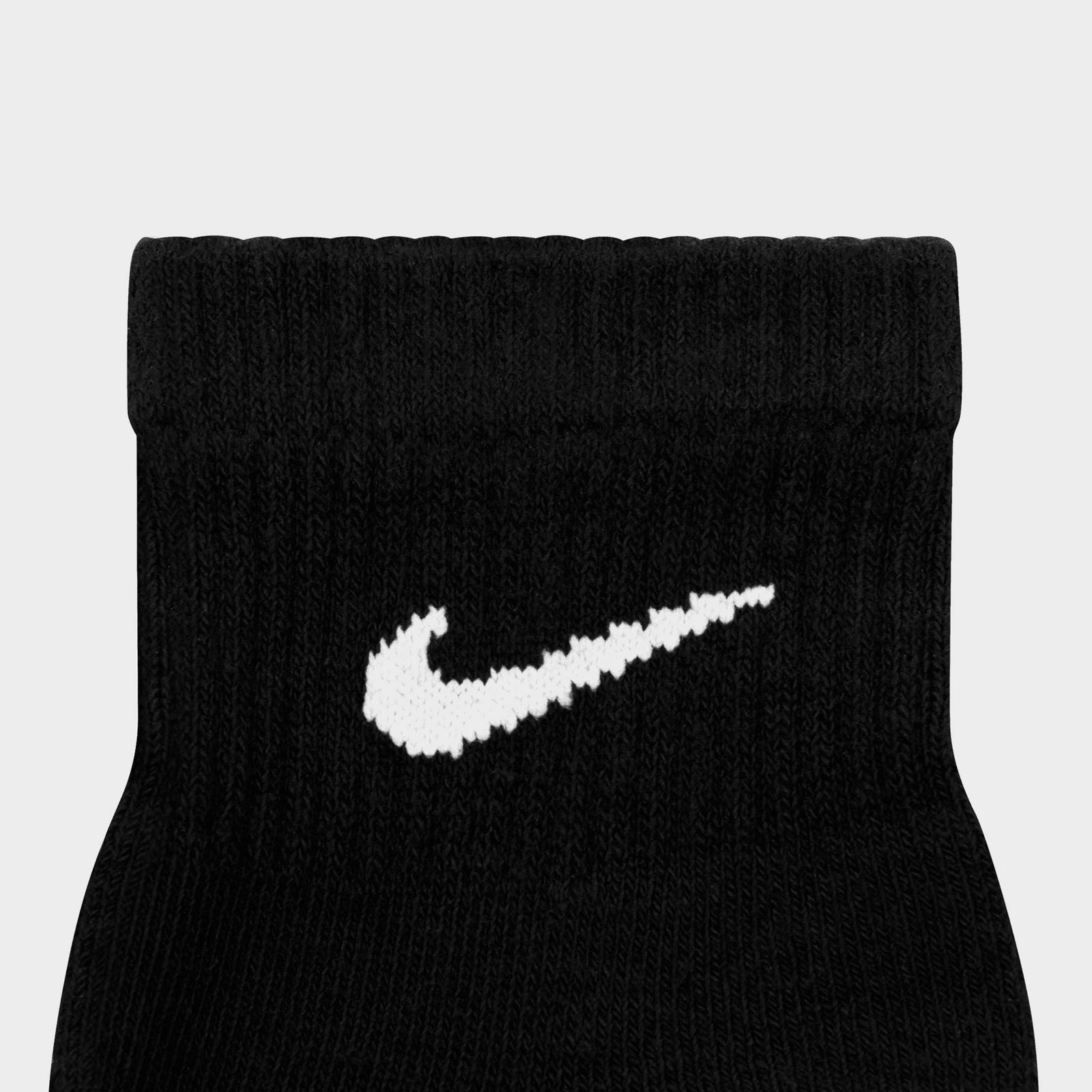 Nike Everyday Plus Cushioned 6-Pack Quarter Training Socks - Black/White