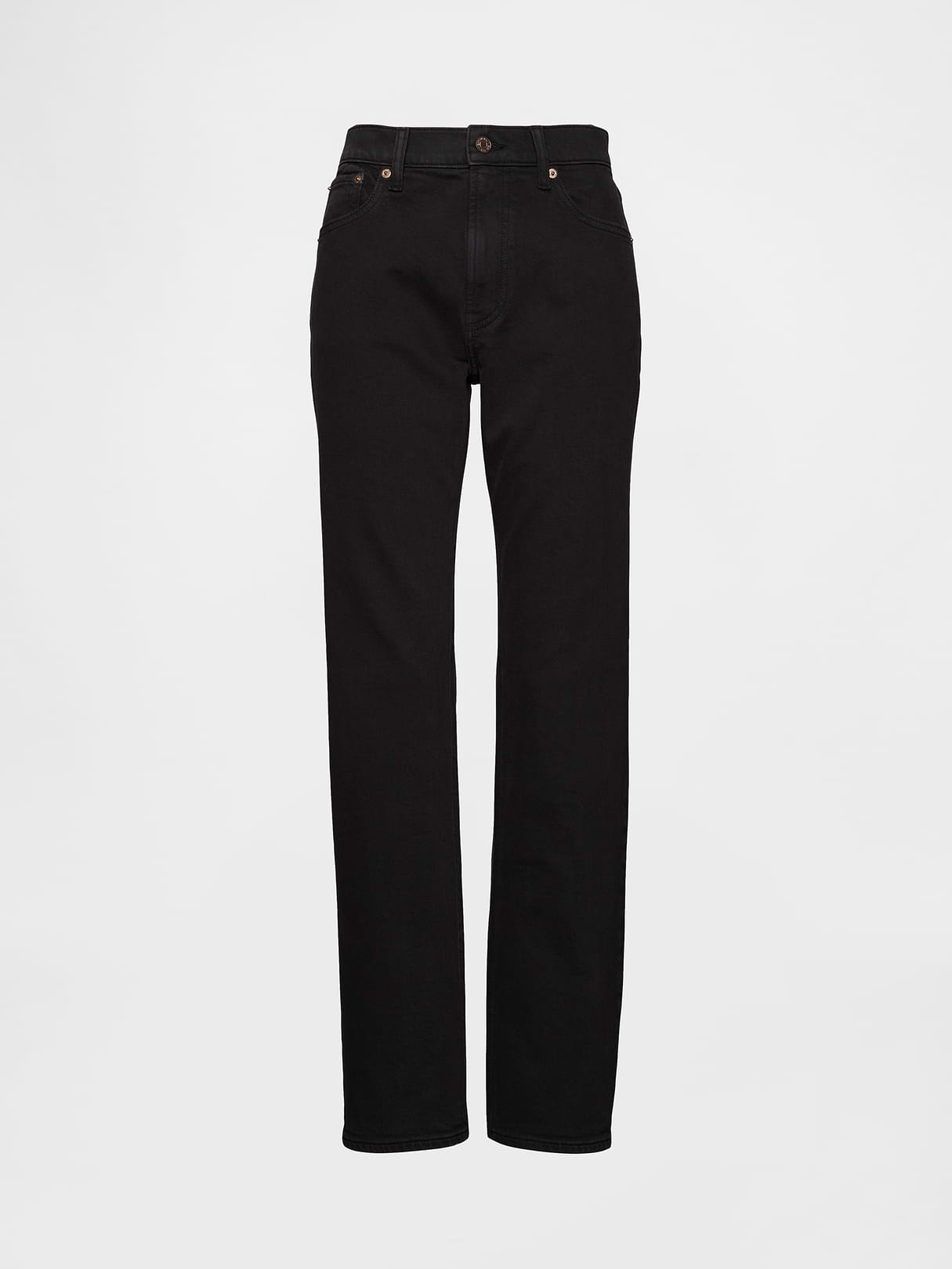 High Rise '90s Slim Straight Jeans - Black wash