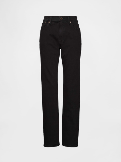 High Rise '90s Slim Straight Jeans - Black wash