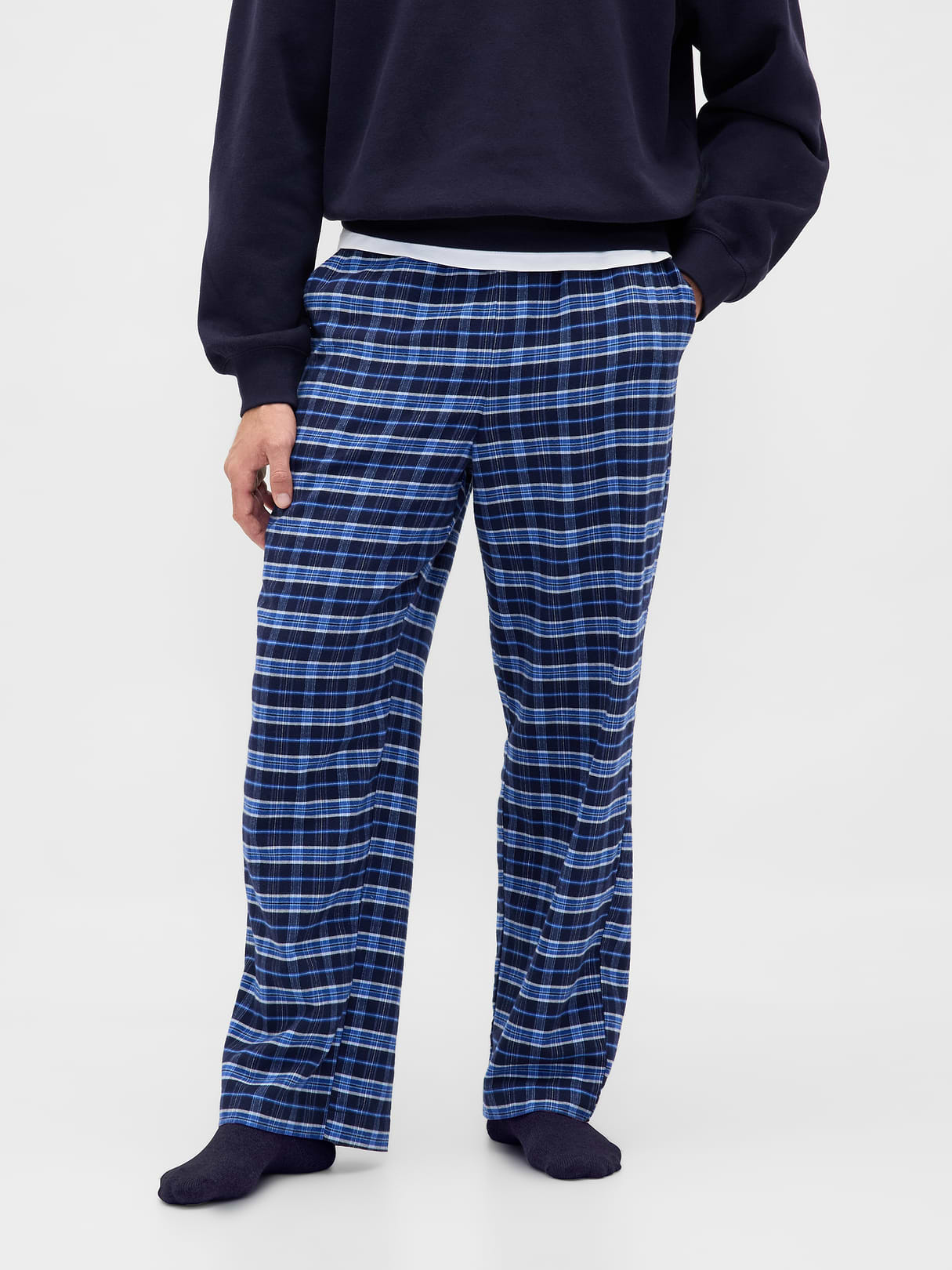 Adult Softest Flannel PJ Pants - Blue plaid