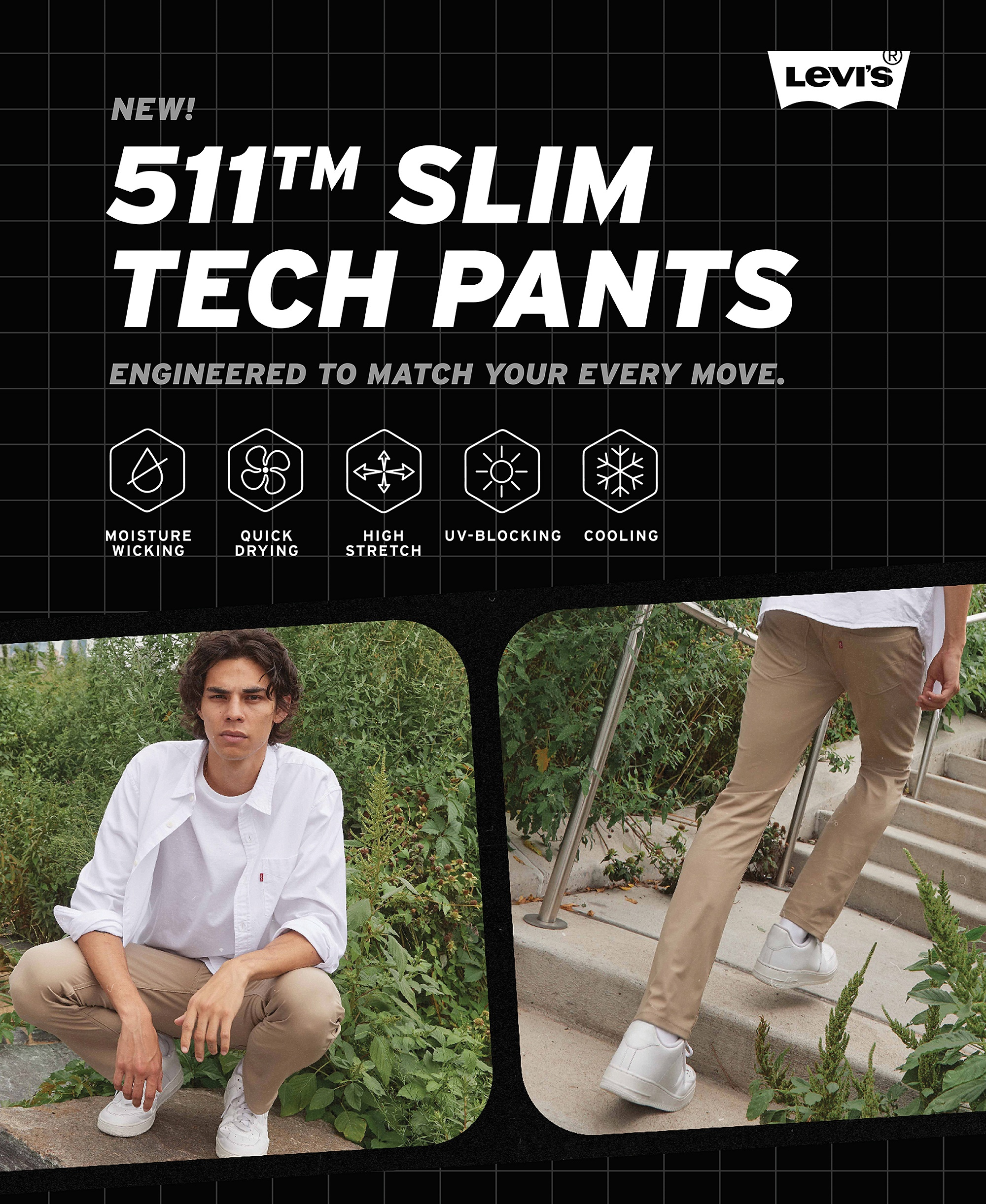 Levi's Men's 511 Slim-Fit Flex-Tech Pants - Brown Walnut