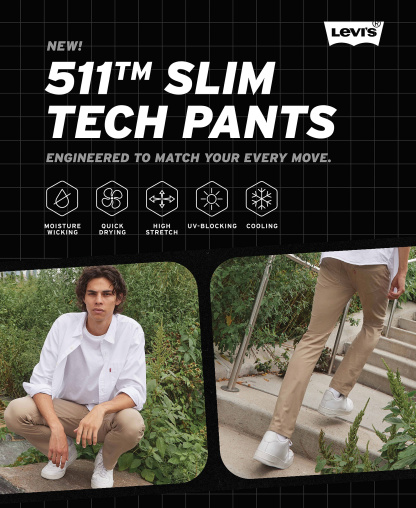 Levi's Men's 511 Slim-Fit Flex-Tech Pants - Brown Walnut