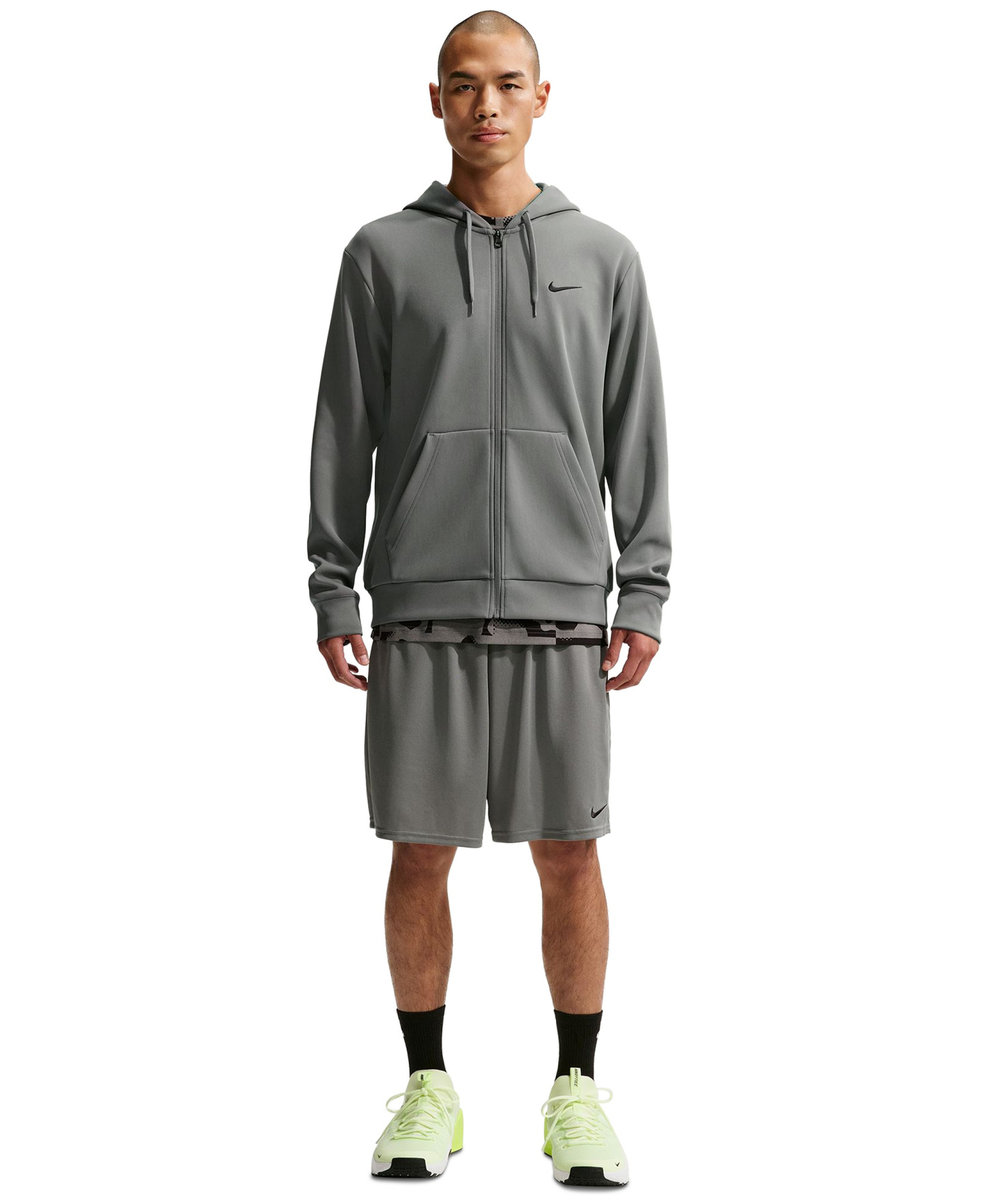 Nike Men's 9" Drawcord Training Shorts - Smoke Gray/Black