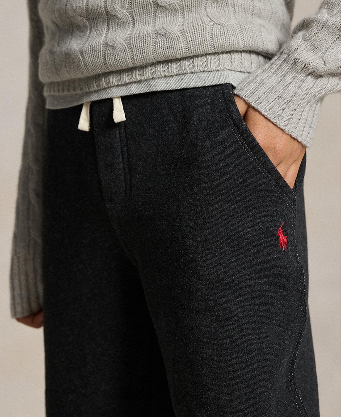 Polo Ralph Lauren Boys' 8-20 Cotton Fleece Drawstring Joggers - Avery Heather