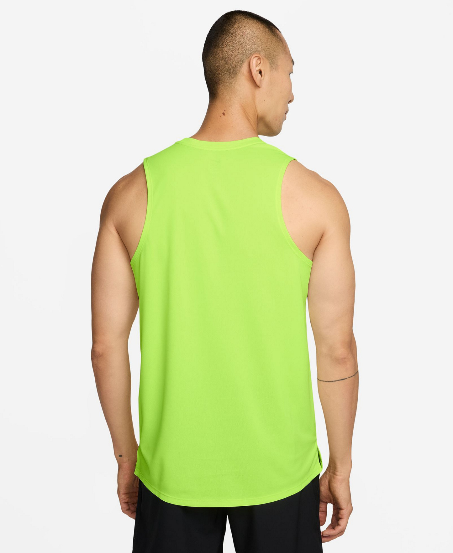 Nike Men's Miler Dri-Fit Running Tank Top - Volt Ice/Reflective Silver
