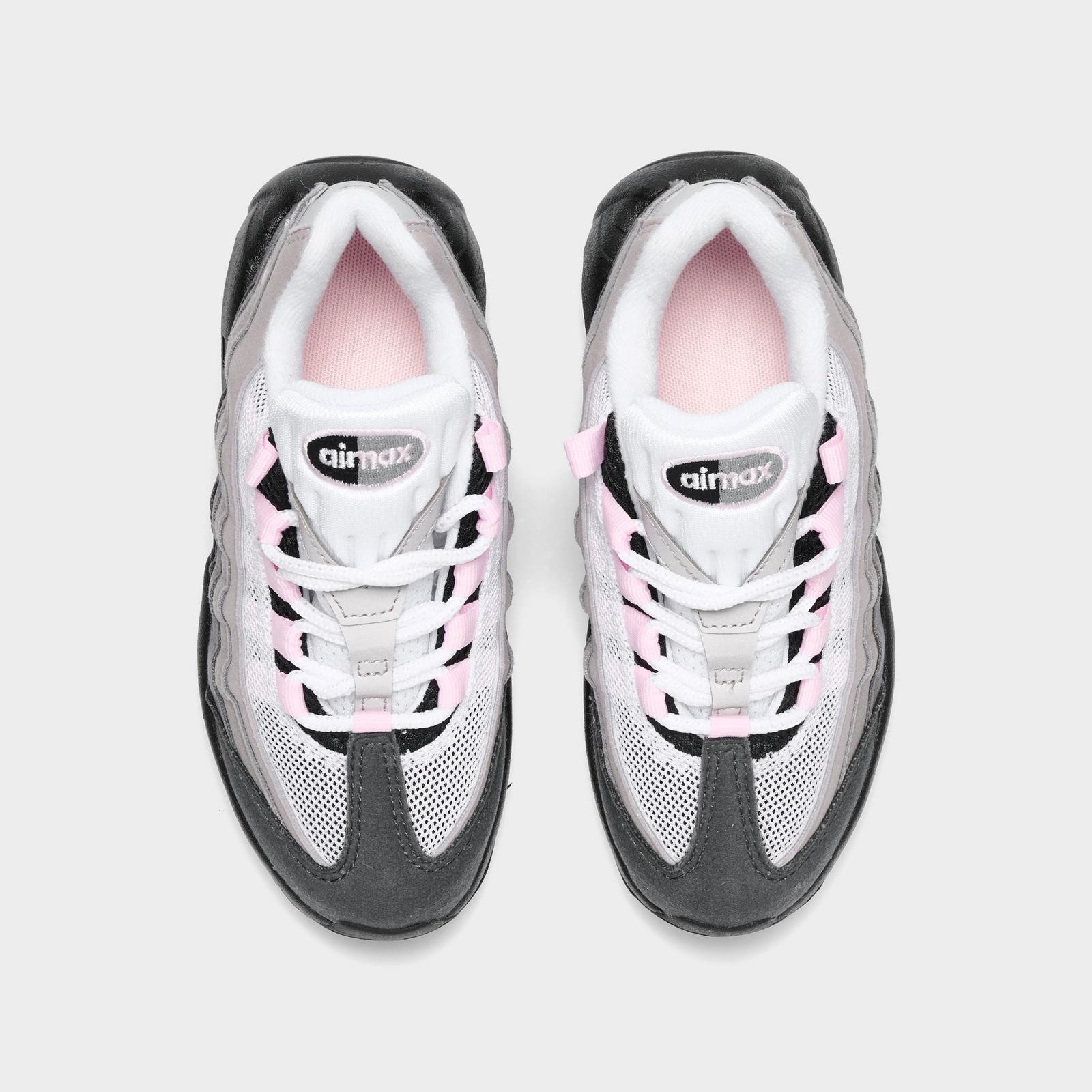 Little Kids' Nike Air Max 95 Casual Shoes - Black/Pink Foam/White/Medium Grey
