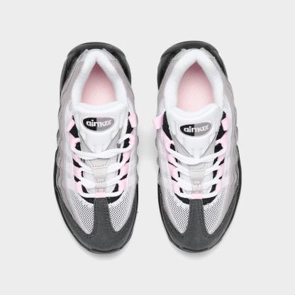 Little Kids' Nike Air Max 95 Casual Shoes - Black/Pink Foam/White/Medium Grey