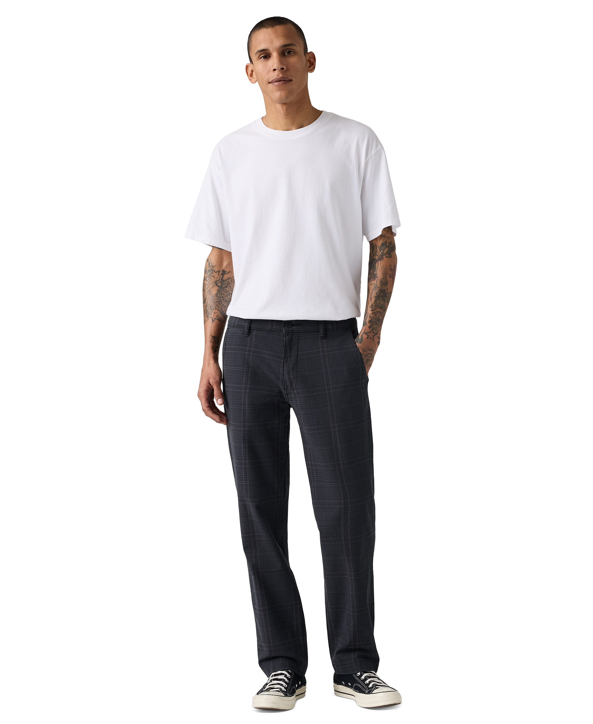 Levi's Men's XX Chino Straight Pants - Garnet Plaid