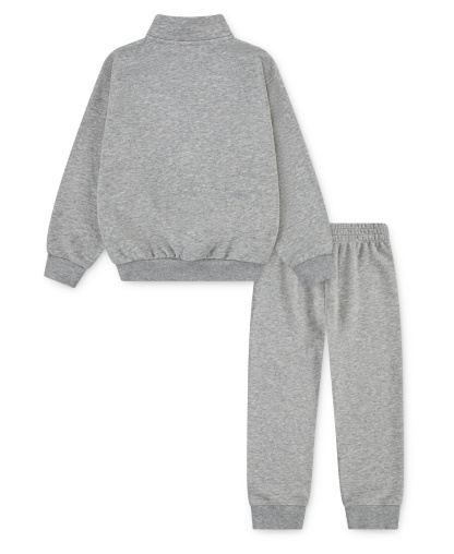 Nike Toddler Boys' 2T-4T Logo Detail Sweatshirt and Joggers, 2-Piece Set - Gray Heather