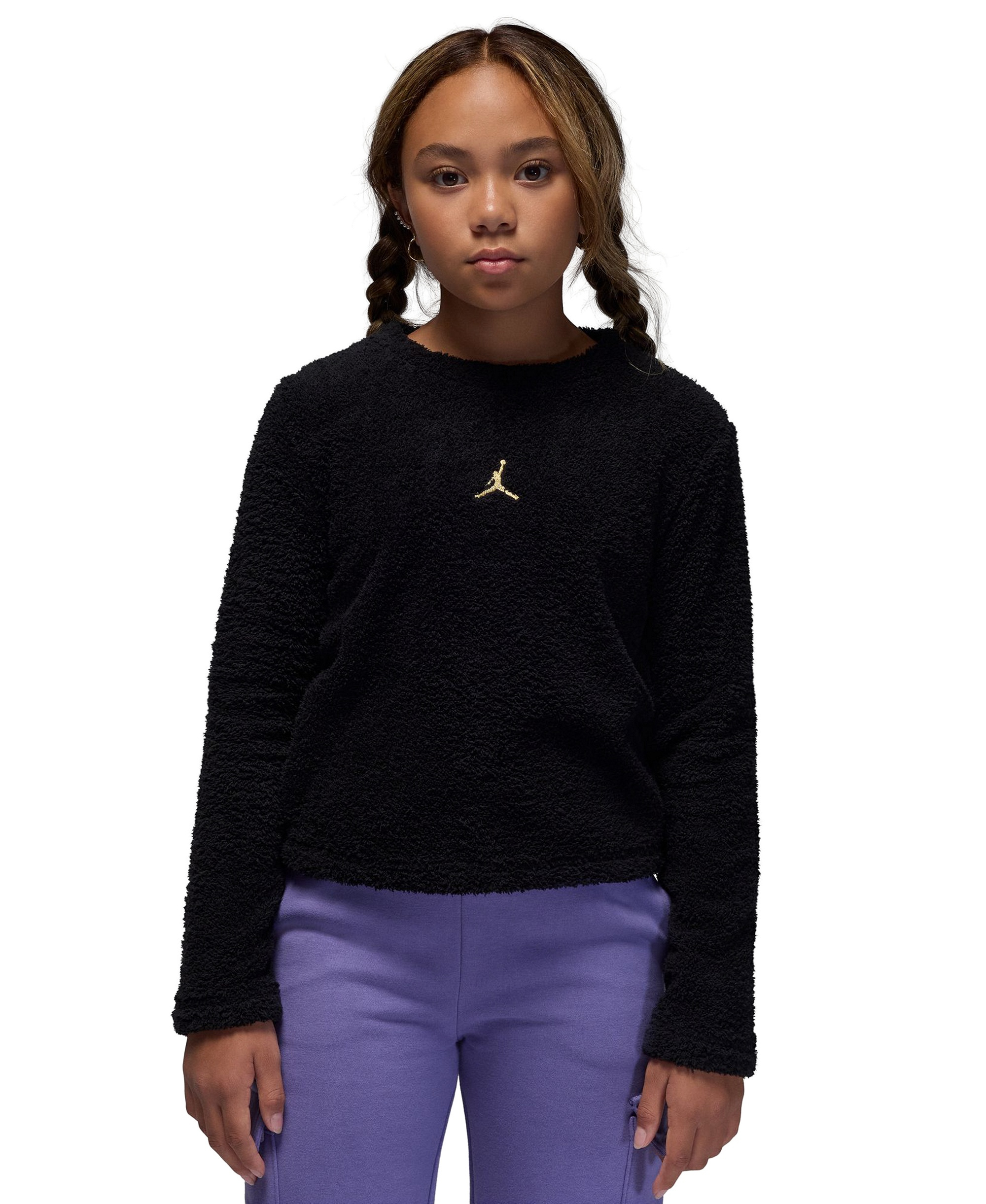 Jordan Girls' 7-16 Mountainside Crewneck Sweatshirt - Black