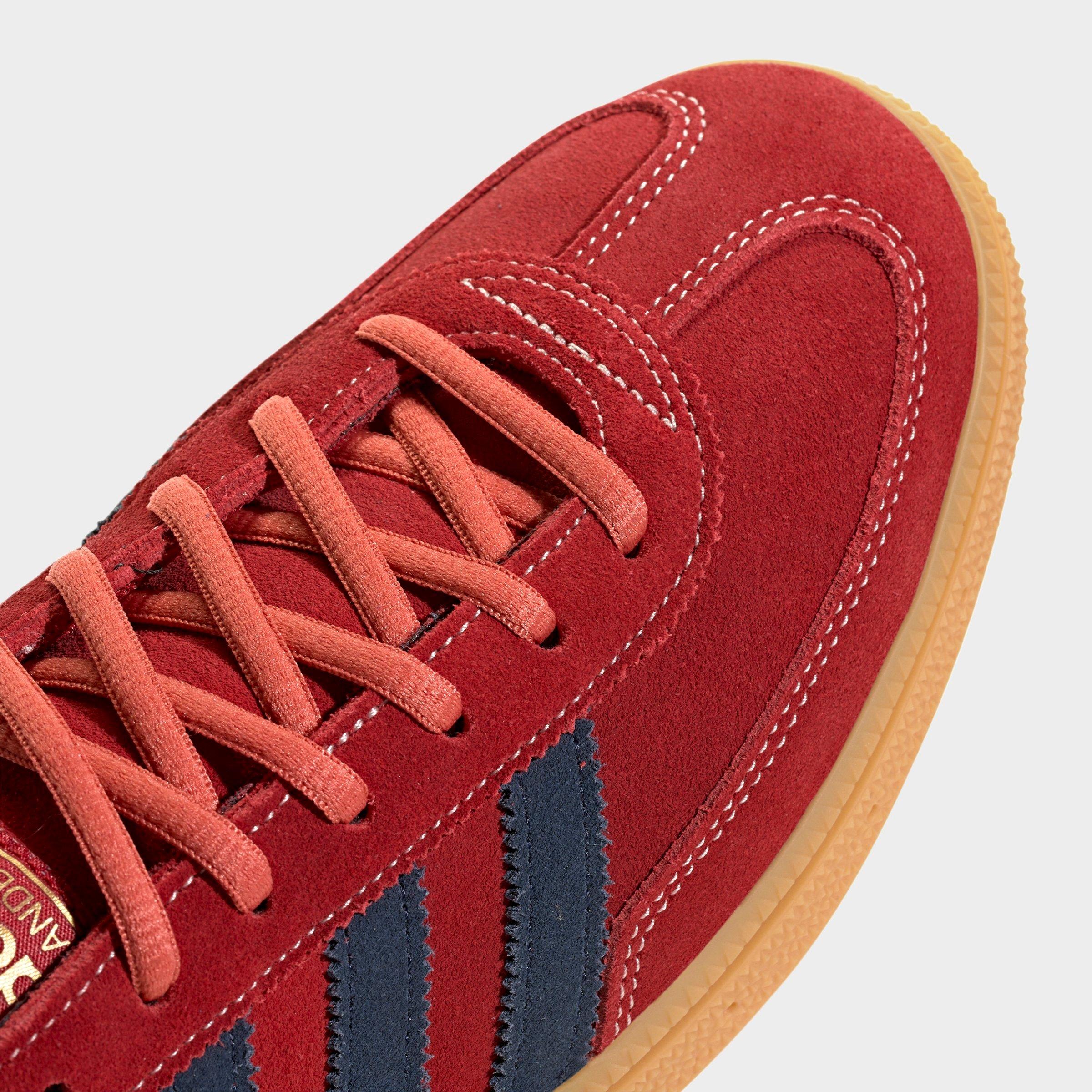 Men's adidas Originals Handball Spezial Casual Shoes - Part 1 - Team Victory Red/Night Indigo/Gum - Detail shot