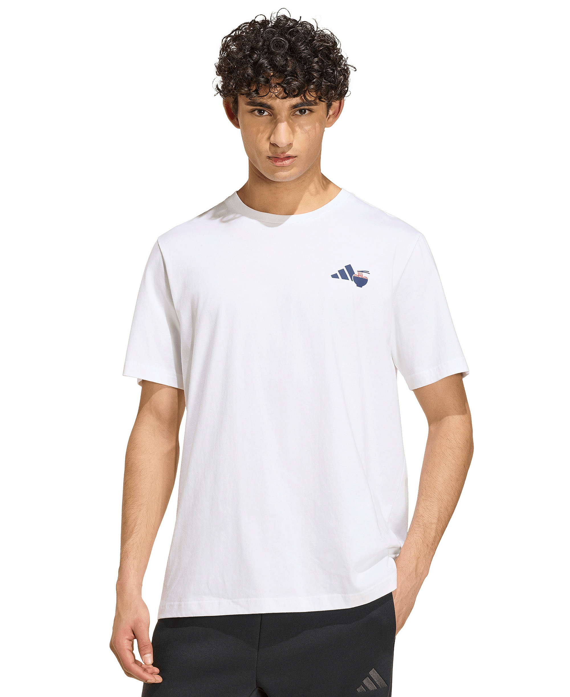 adidas Men's Ramen Graphic Crewneck T-Shirt - white