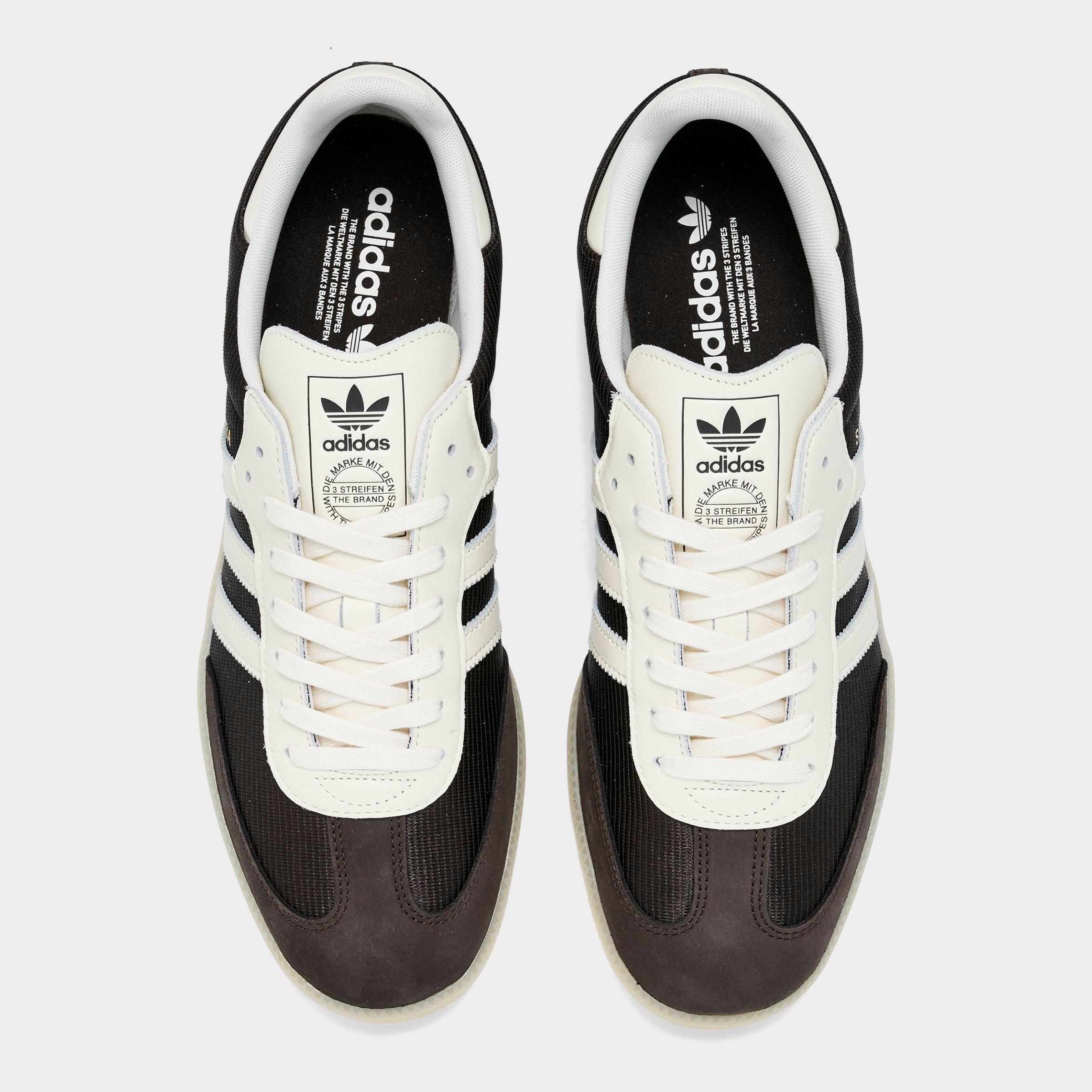 Men's adidas Originals Samba OG Nylon Casual Shoes - Aurora Coffee/Cream - Top view