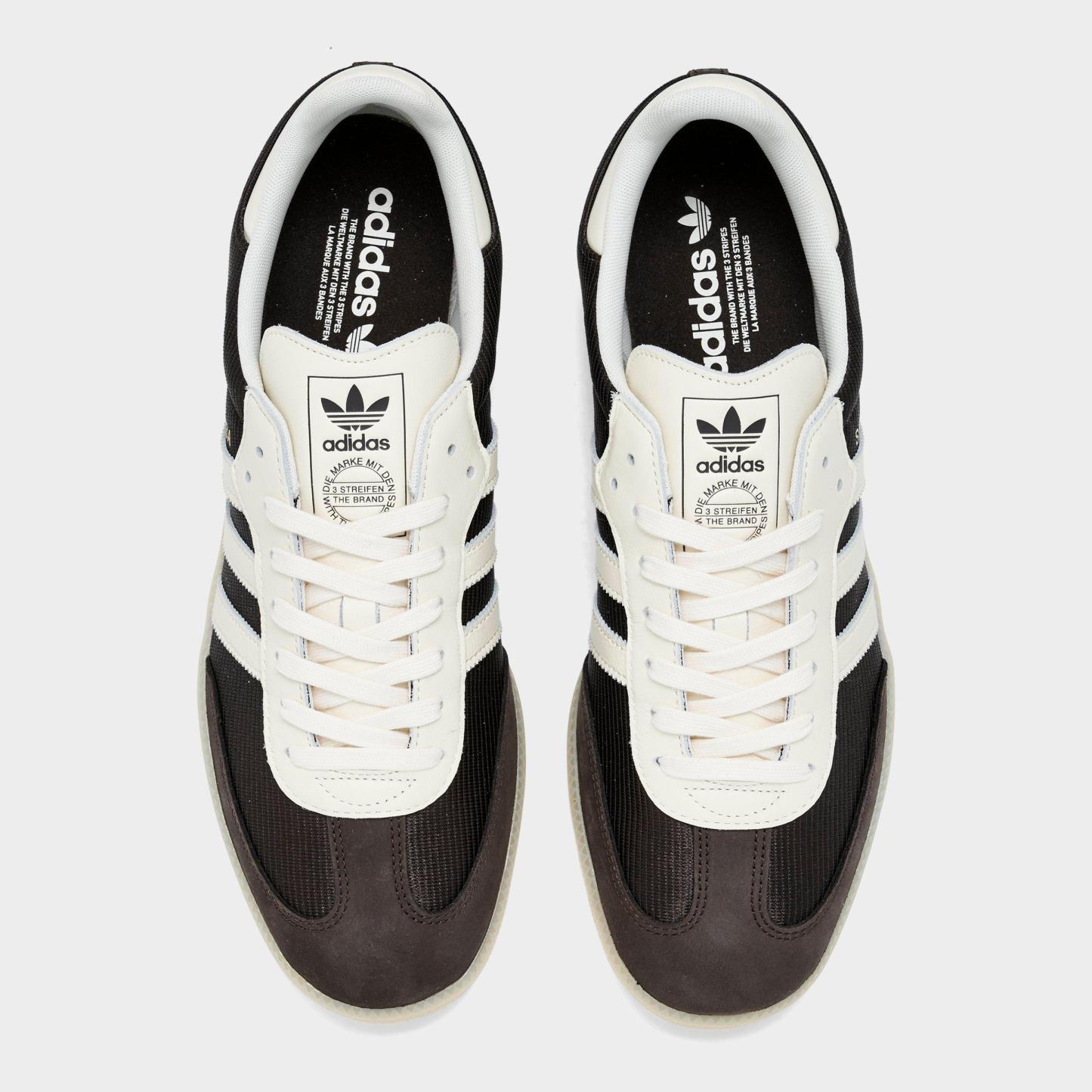 Men's adidas Originals Samba OG Nylon Casual Shoes - Aurora Coffee/Cream - Top view