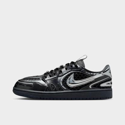 Women's Air Jordan 1 Low Method of Make Casual Shoes - Black/White/Anthracite/Metallic Silver - view 1