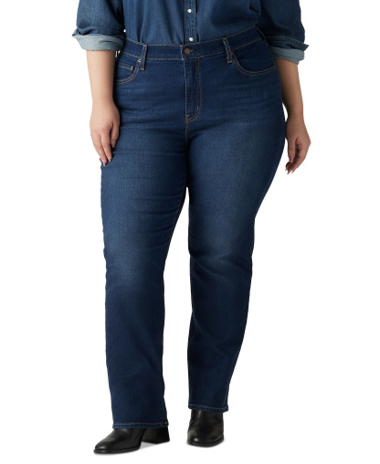 Levi's Plus Size Chelsea High-Rise Straight-Leg Jeans - Chelsea Carbon Glow