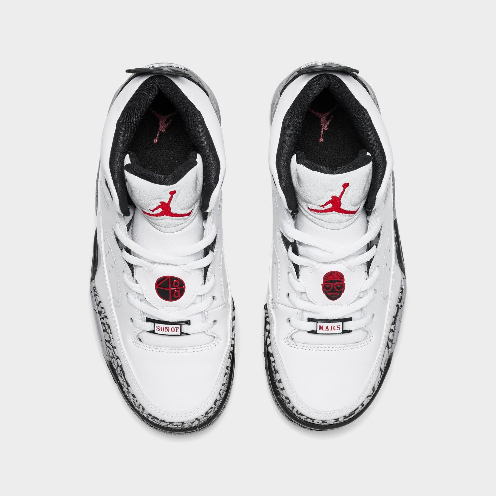 Big Kids' Air Jordan Son of Mars Low Casual Shoes - White/Varsity Red/Light Smoke Grey/True Blue - view 5