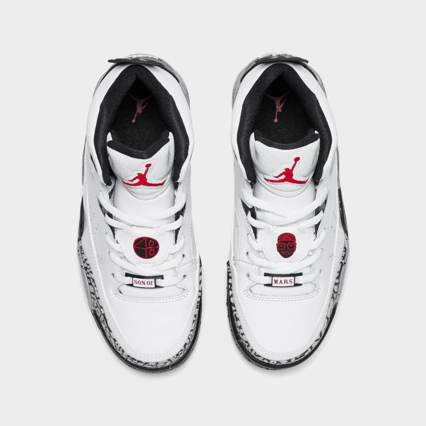 Big Kids' Air Jordan Son of Mars Low Casual Shoes - White/Varsity Red/Light Smoke Grey/True Blue - view 5