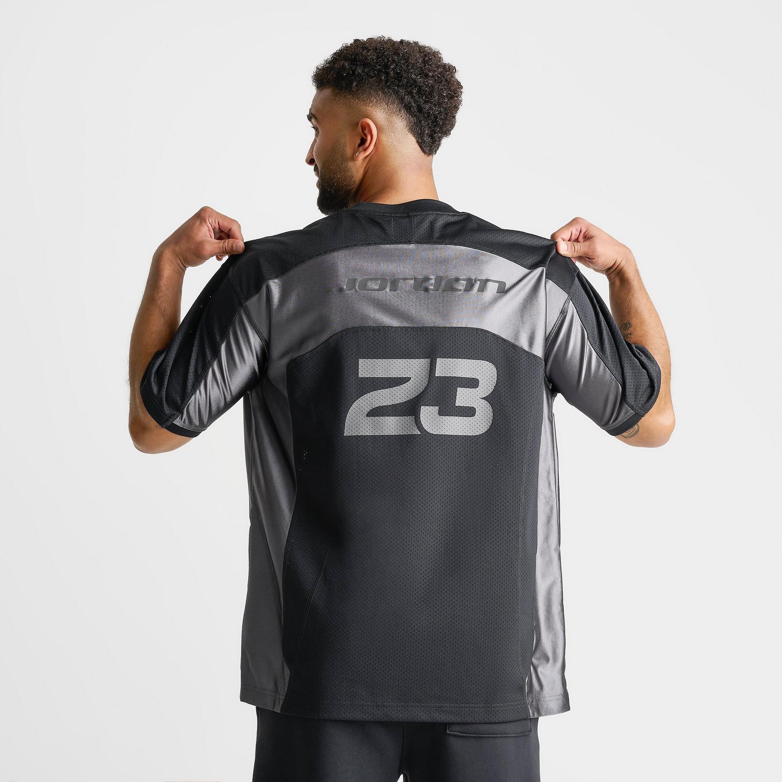 Men's Jordan Flight Football Jersey - Black/Iron Grey/Black - view 4
