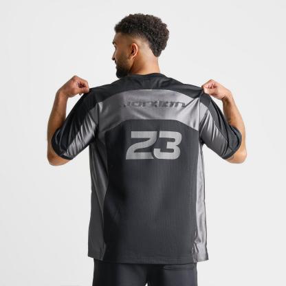 Men's Jordan Flight Football Jersey - Black/Iron Grey/Black - view 4