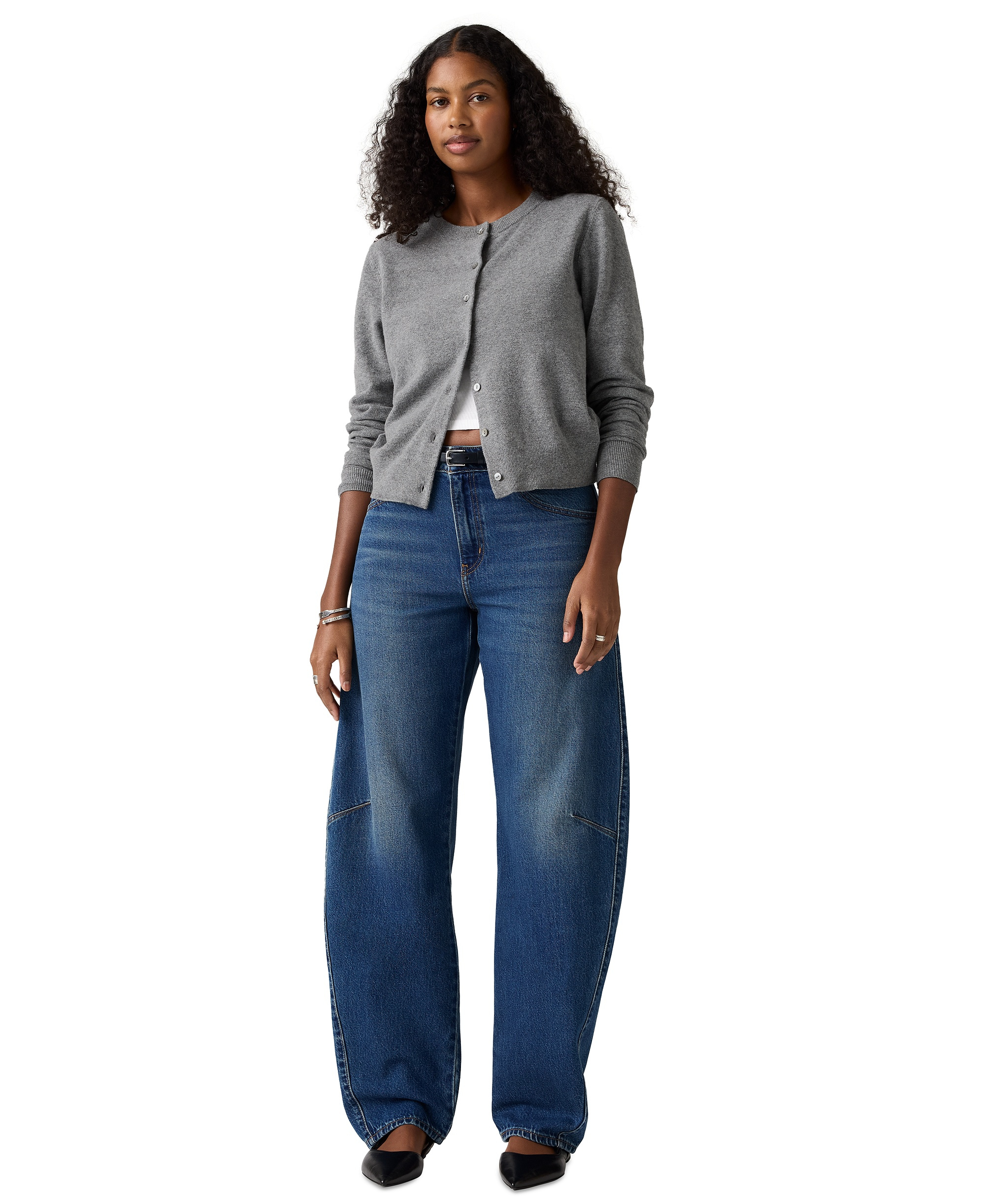 Levi's Premium Women's Baggy Dad Cotton Barrel-Leg Jeans - Most Wanted