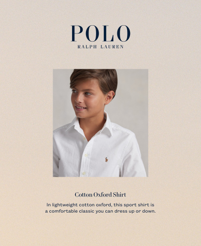 Polo Ralph Lauren 8-20 Boys' Embroidered Pony Logo Cotton Oxford Shirt - White
