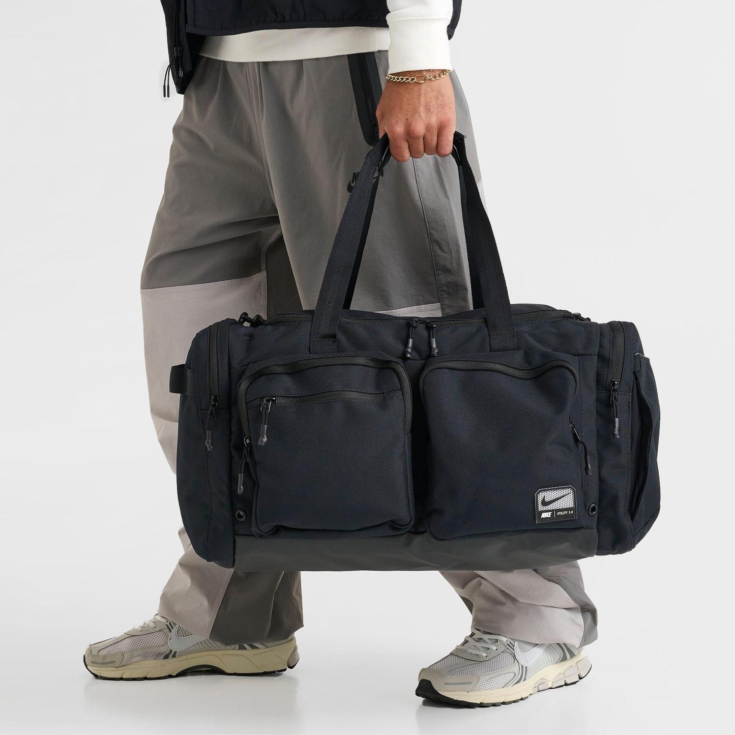 Nithtke Utility Power 2.0 Duffel Bag (Medium, 51L) - Black/Black/White