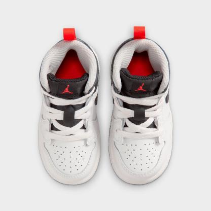 Kids' Toddler Air Jordan Retro 1 Mid Casual Shoes - Summit White/Infrared 23/Neutral Grey/Black - view 5