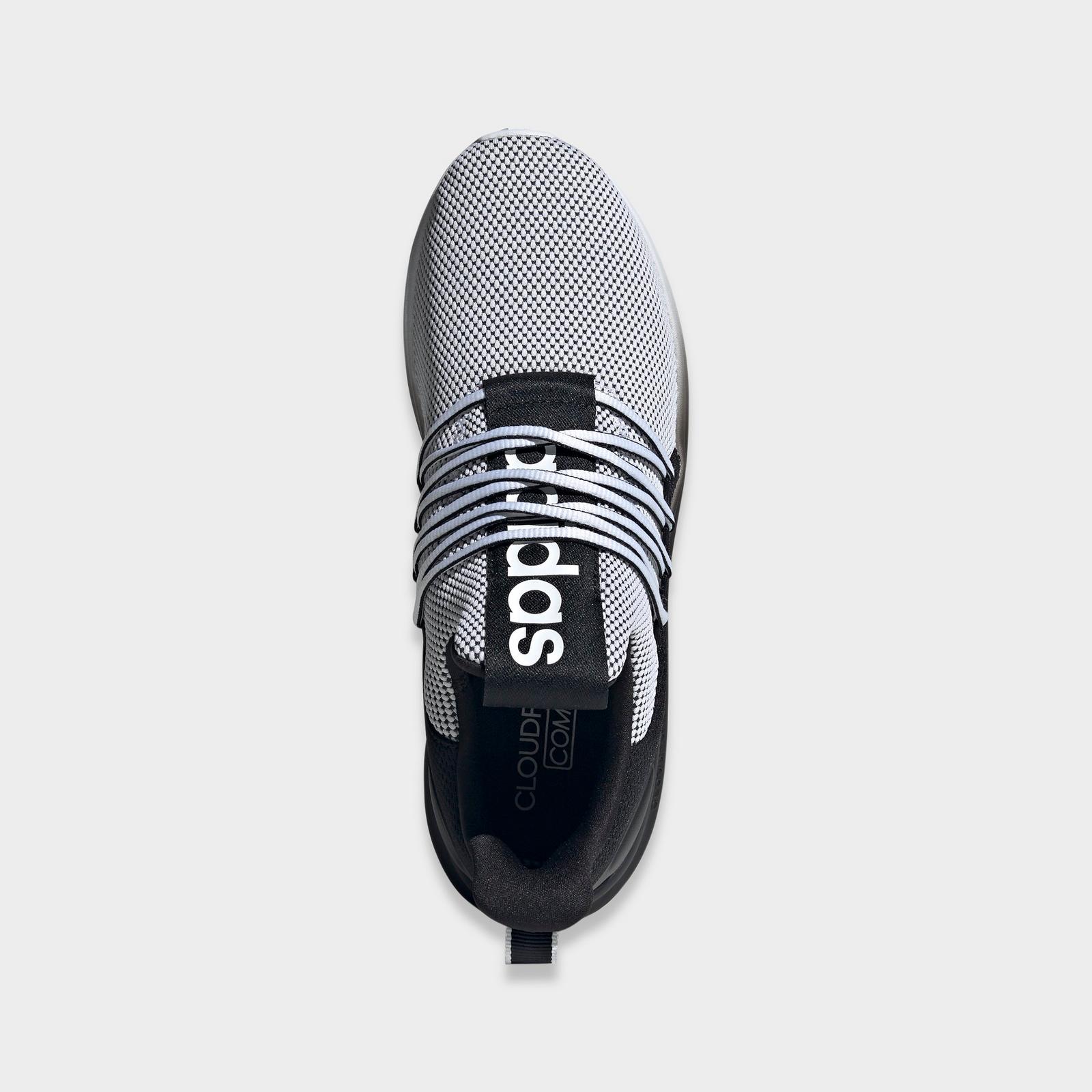 Men's adidas Lite Racer Adapt 7.0 Casual Shoes - White/Black/White - view 5