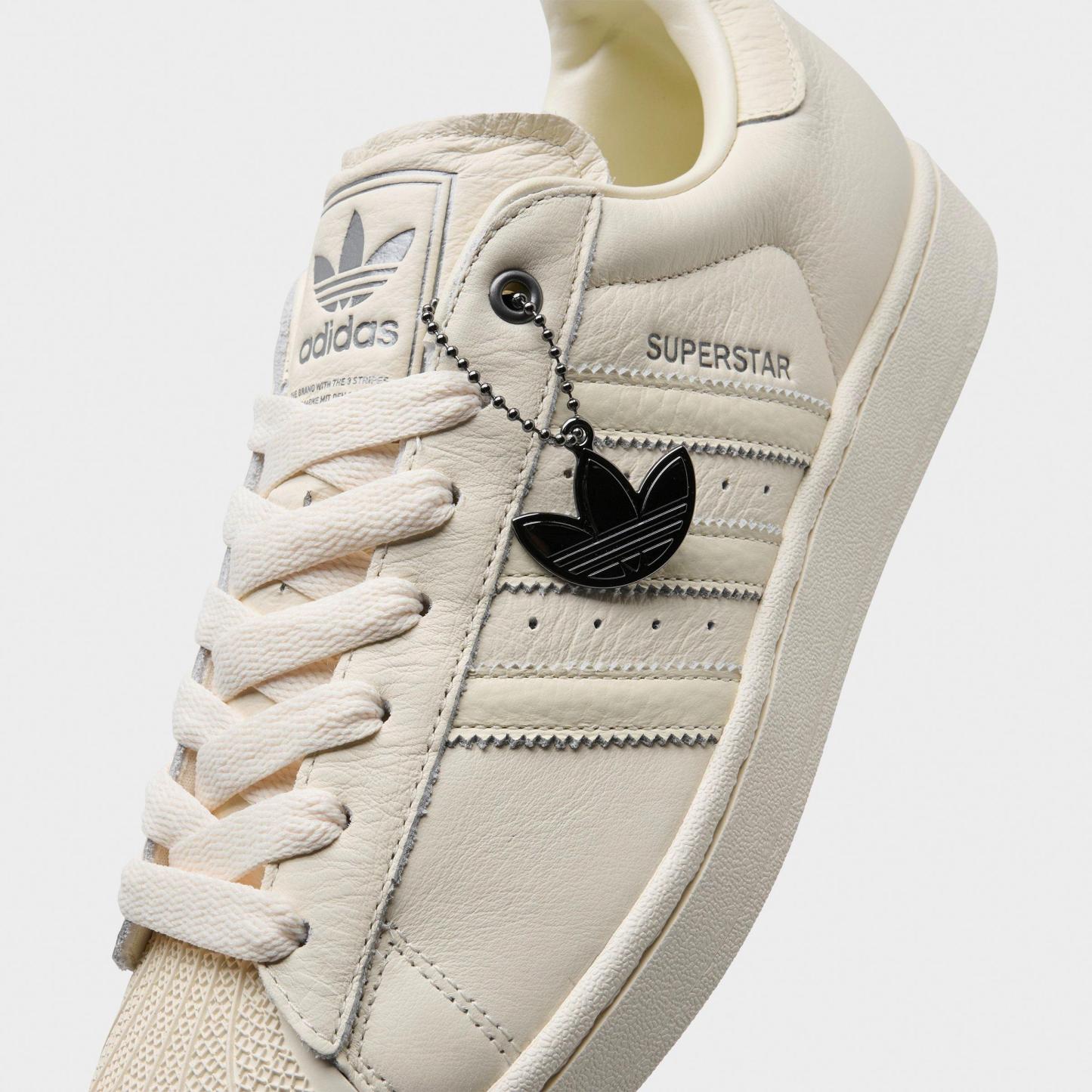 Men's adidas Originals Superstar II Casual Shoes - Part 1 - Cream White/Cream White/Iron Metallic - Detail shot