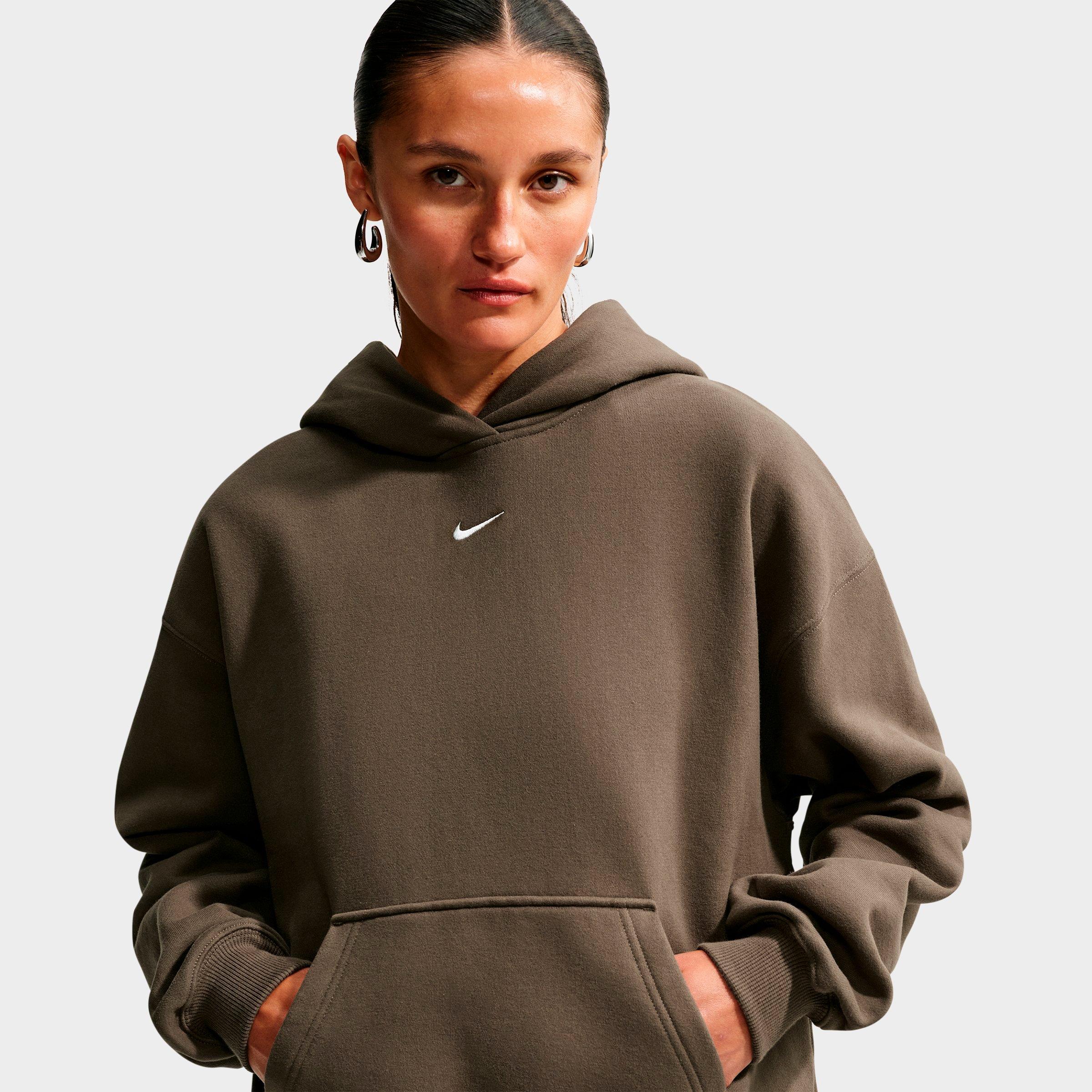Women's Nithtke Studio Fleece Medium-Weight Camo Oversized Pullover Hoodie - Dark Hazel/Sail