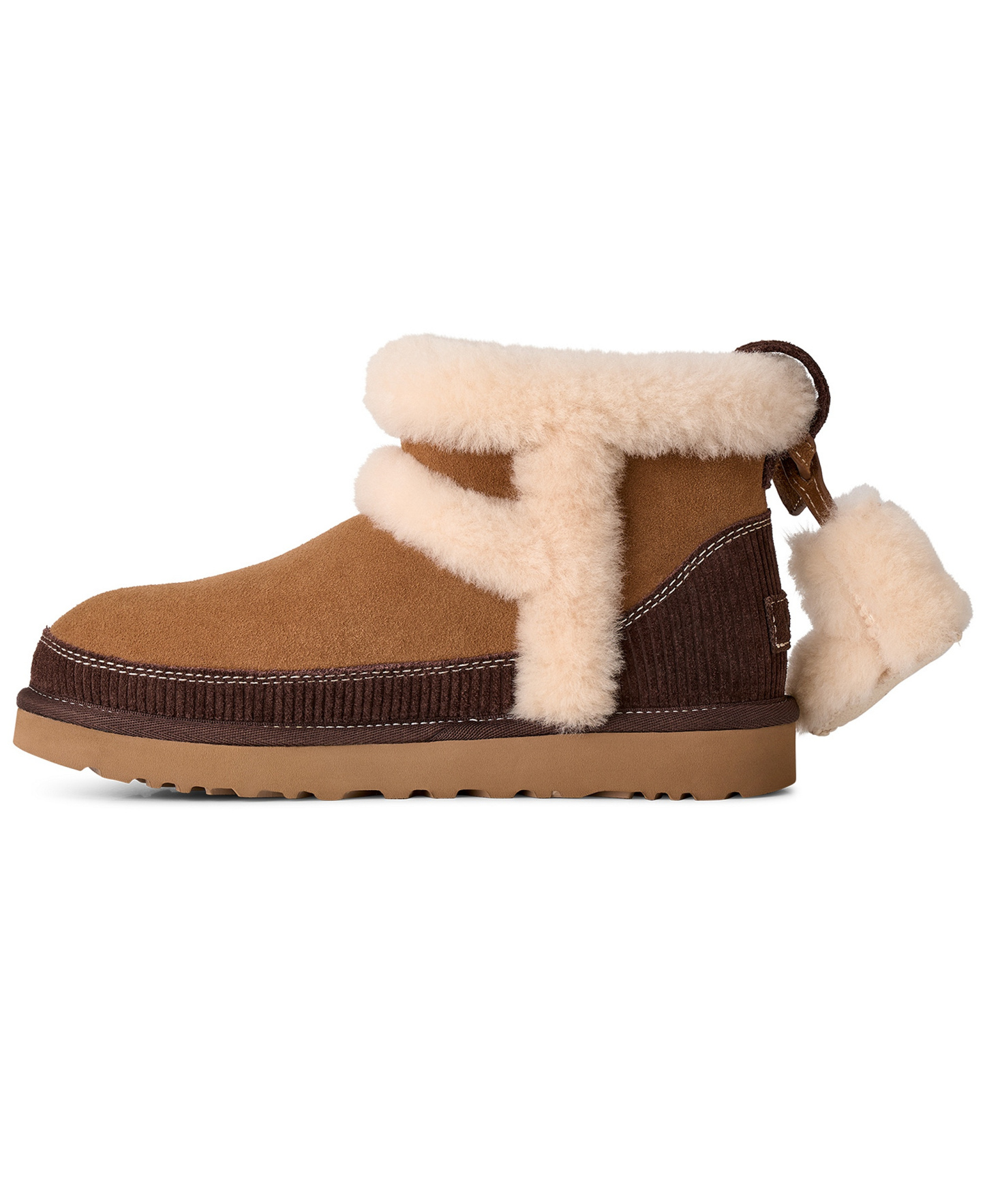 UGG® Women's Classic Mini Heritage Round Toe Booties - Chestnut