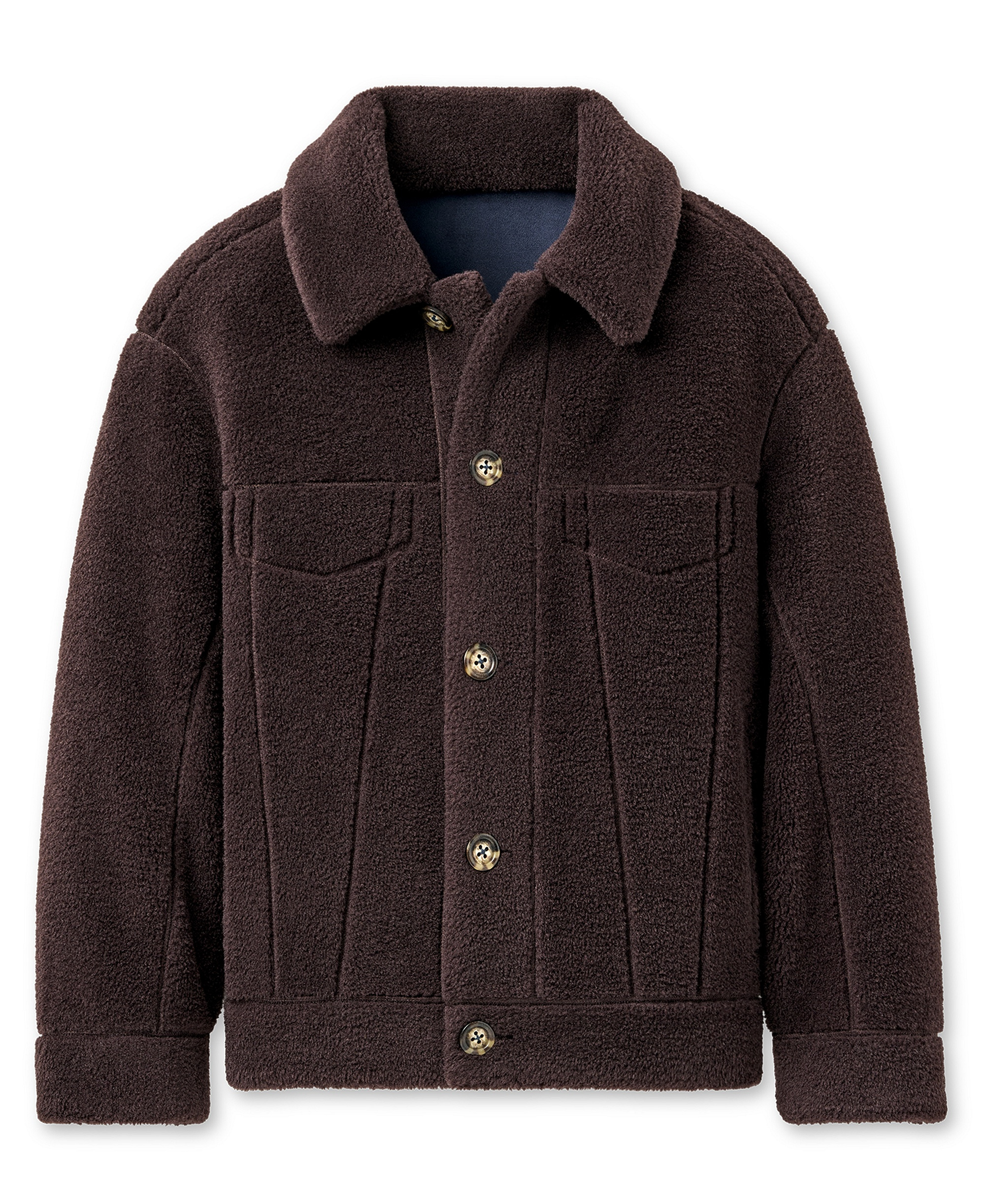 UGG Women's Frankie Collared Neck Reversible Trucker Jacket - Mariner / Dark Caramel