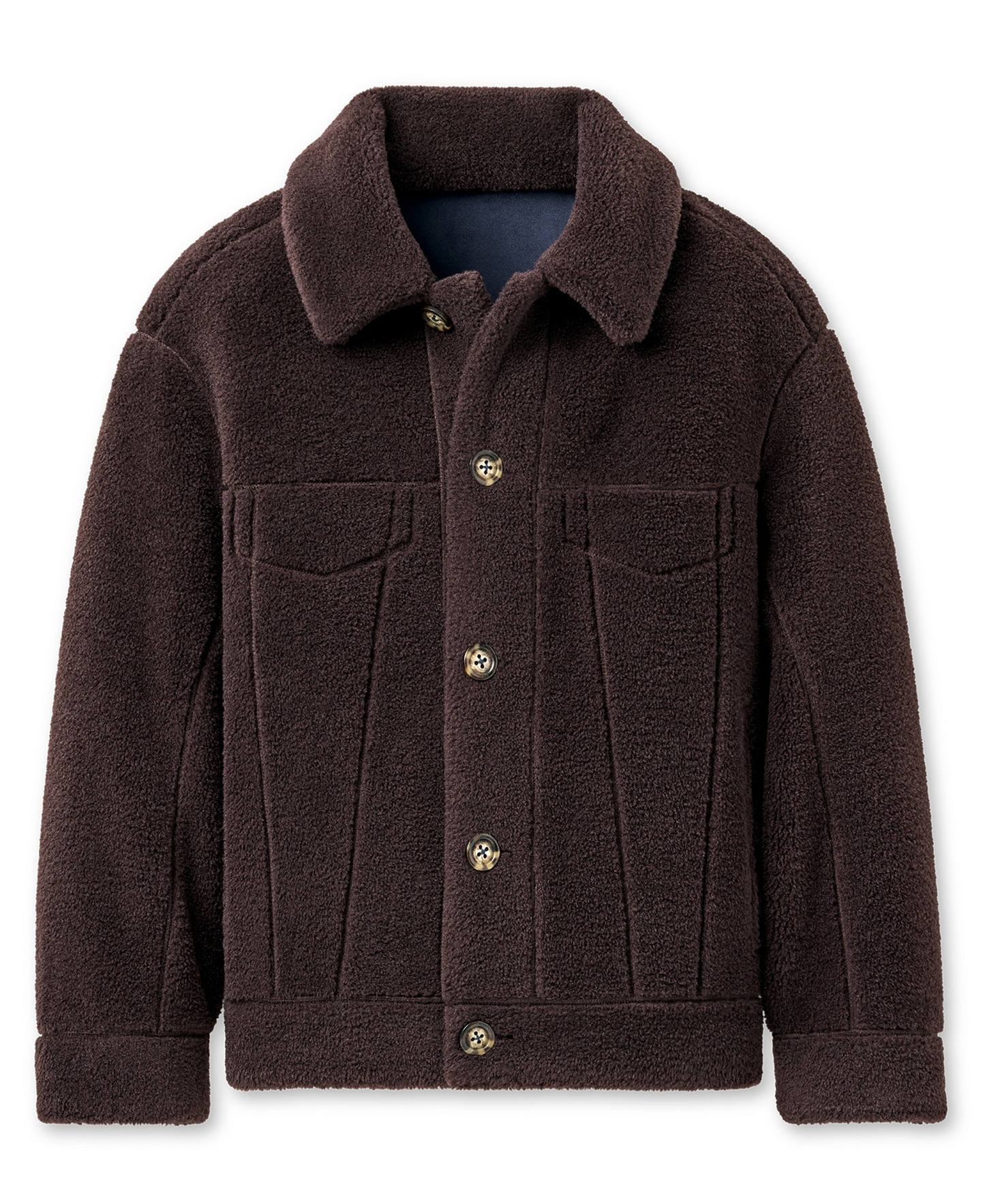 UGG Women's Frankie Collared Neck Reversible Trucker Jacket - Mariner / Dark Caramel