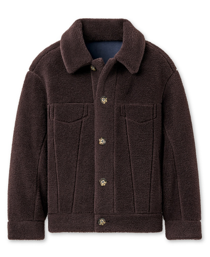UGG Women's Frankie Collared Neck Reversible Trucker Jacket - Mariner / Dark Caramel
