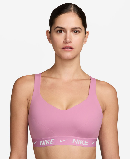 Nike Women's Indy High Support Padded Adjustable Sports Bra - Pink Rise